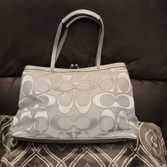 Silver Coach Handbag - Picture 3 of 7